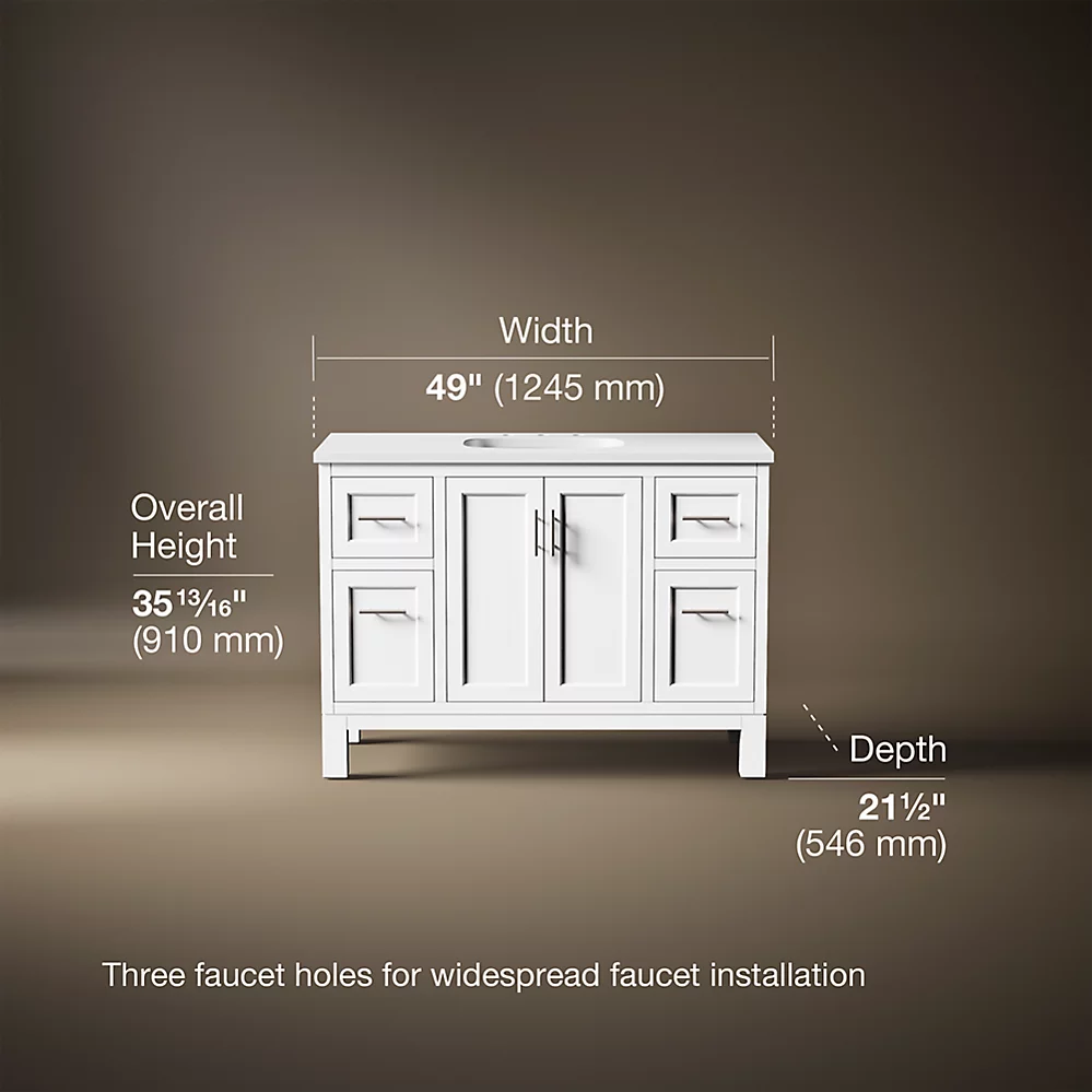 Kohler 28383-ASB-0 Quo Vanity 48 Inches