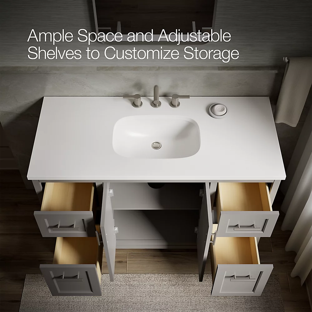 Kohler 28383-ASB-1WT Quo Vanity 48 Inches