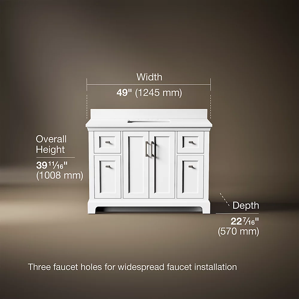 Kohler 29262-BD1-0 Charlemont 48 Inch Vanity Set
