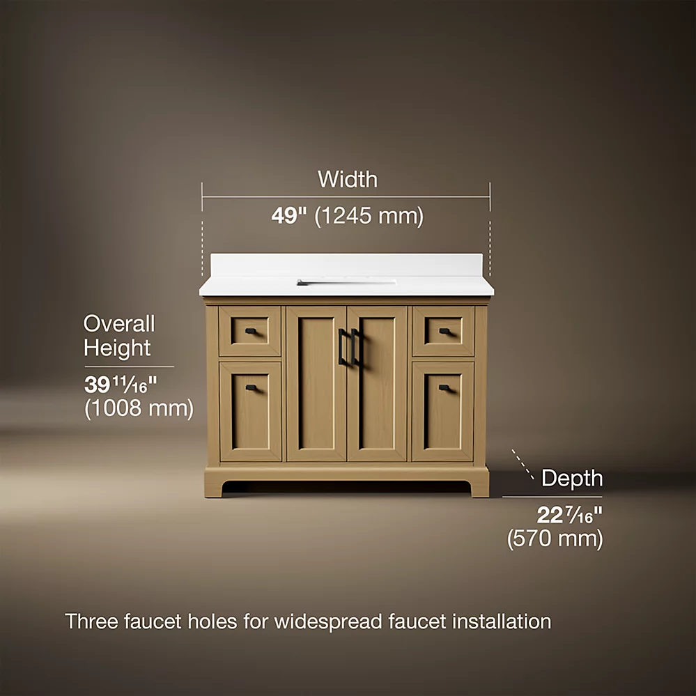 Kohler 29262-BD1-WEK Charlemont 48 Inch Vanity Set