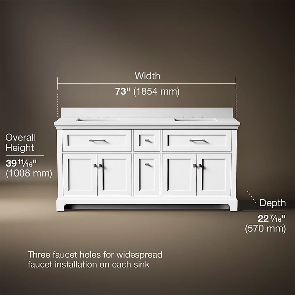 Kohler 29264-BD1-0 Charlemont 72 Inch Vanity Set