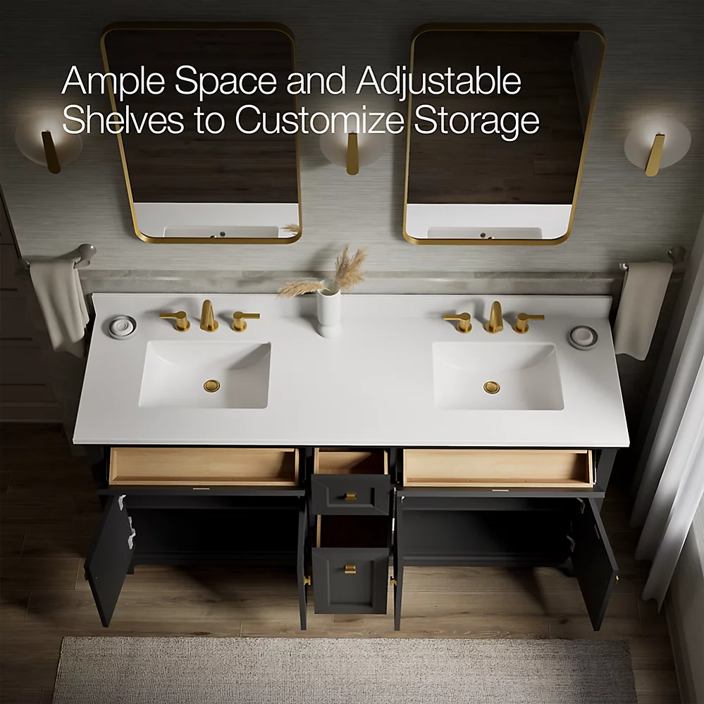 Kohler 29264-BD1-DWG Charlemont 72 Inch Vanity Set