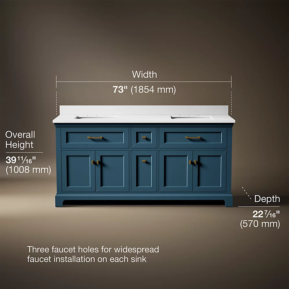 Kohler 29264-BD1-TDB Charlemont 72 Inch Vanity Set