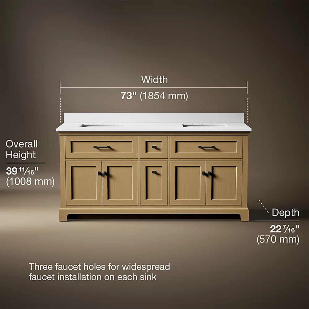 Kohler 29264-BD1-WEK Charlemont 72 Inch Vanity Set