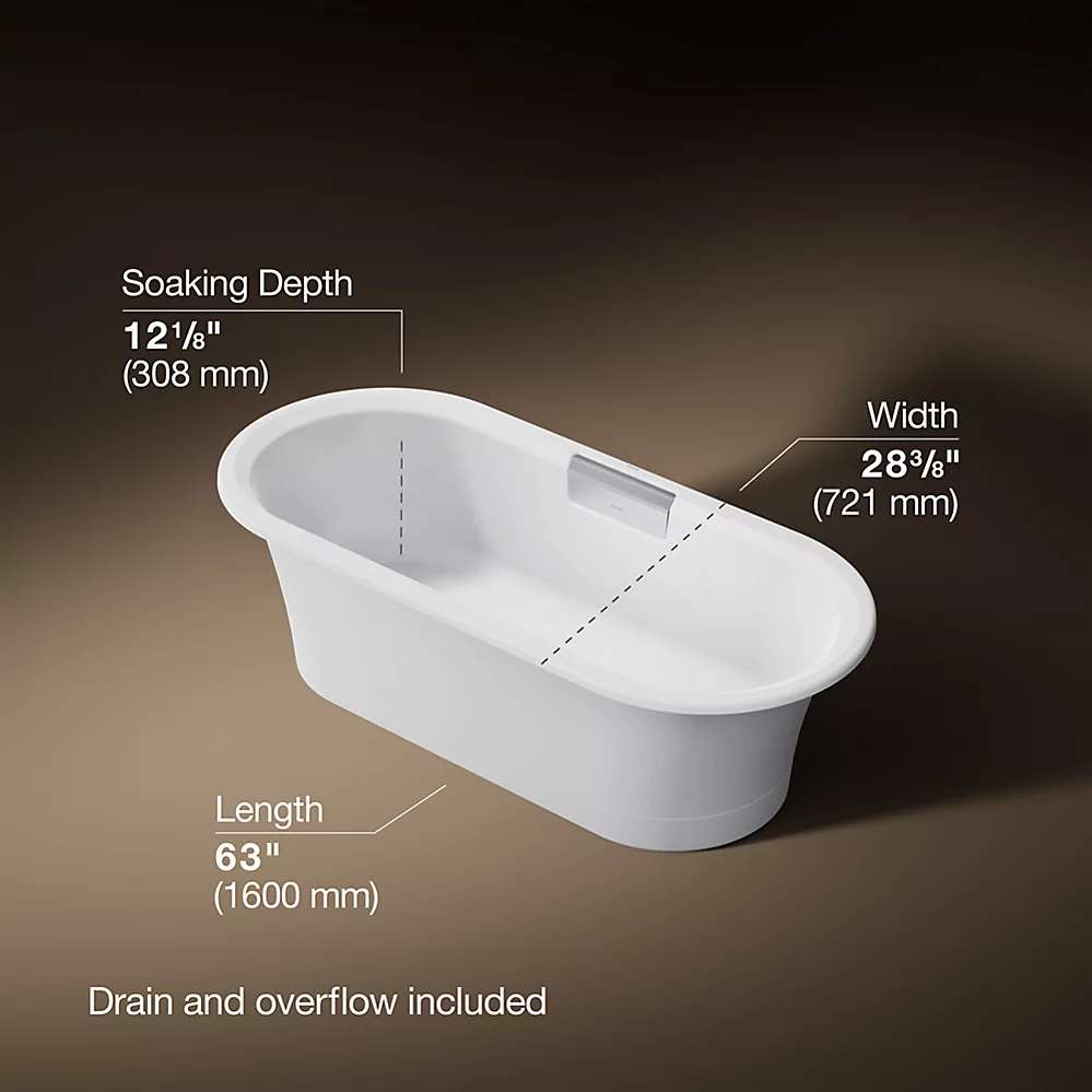 Kohler 29326-0-0 Volute Oval 63 W Base