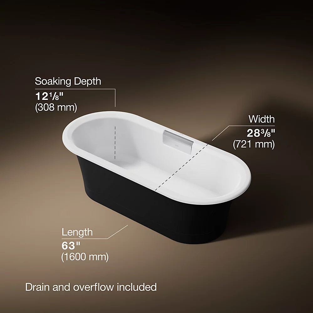 Kohler 29326-P5-0 Volute Oval 63 W Base