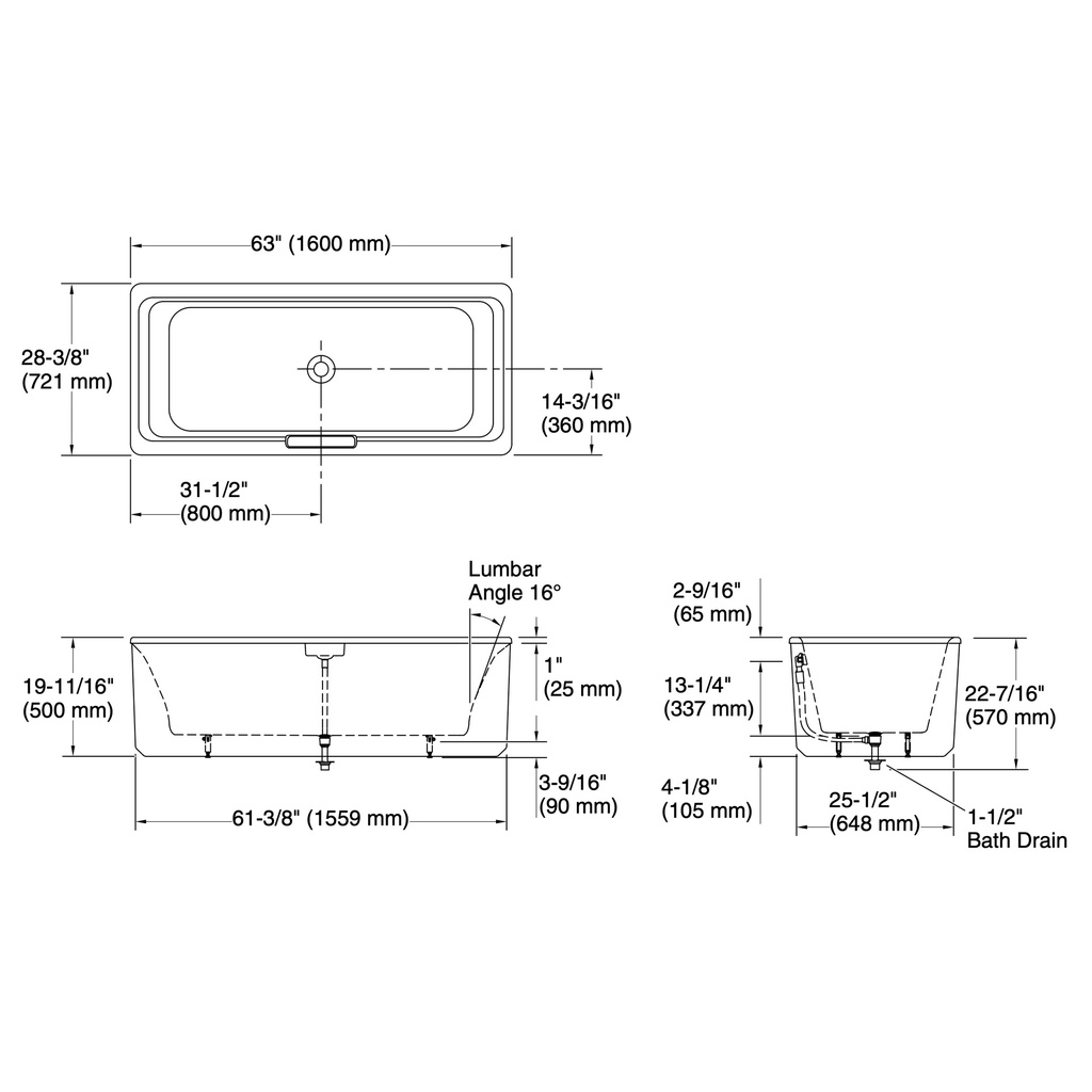 Kohler 29327-0-0 Volute Rect 63 W Shroud