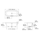 Kohler 29330-0-0 Volute Oval 70-7/8 W Base