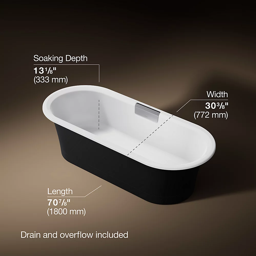 Kohler 29330-P5-0 Volute Oval 70-7/8 W Base
