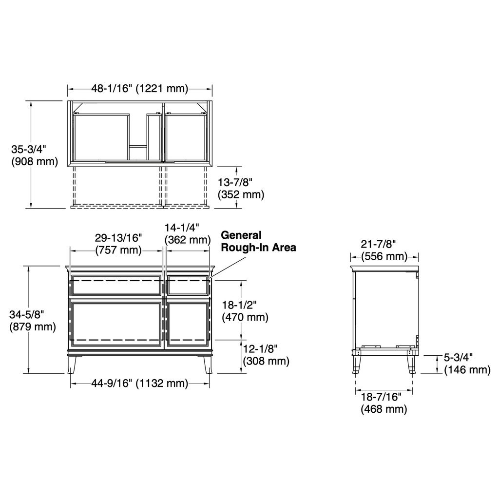 Kohler 29481-WEK Artifacts 48 Vanity