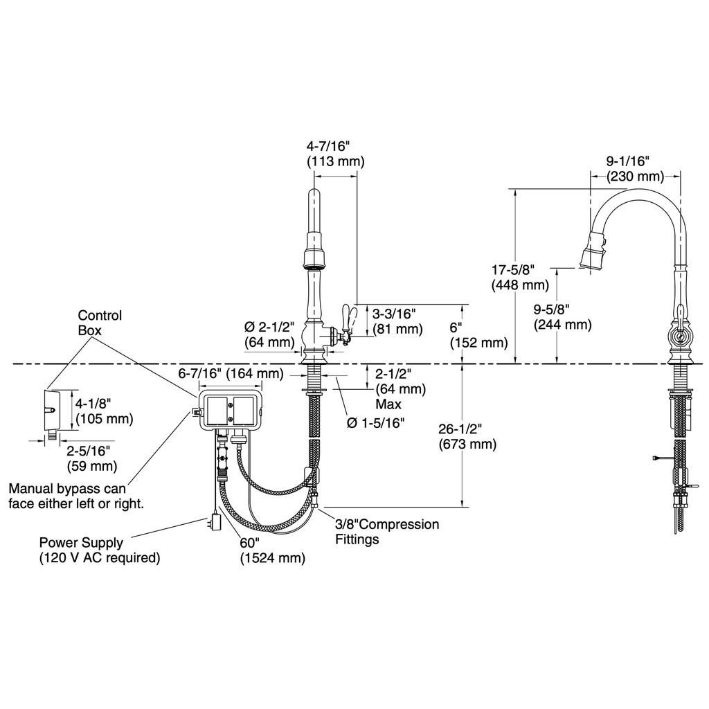 Kohler 29709-WB-SN Artifacts Pull-Down W/ Kohler Konnect