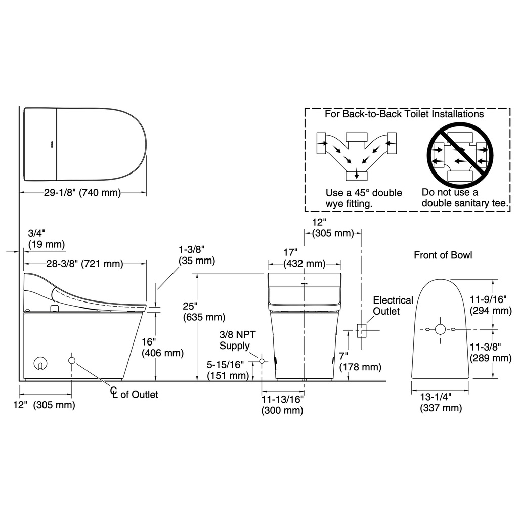 Kohler 29777-PA-0 Innate Intelligent Toilet