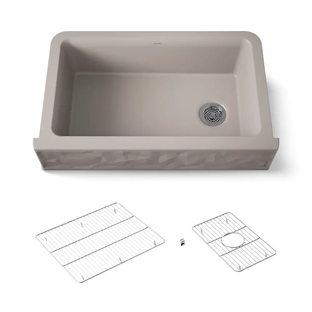 Kohler 29825-CM3 Cairn 1 Basin 36 Faceted Decor Aprn