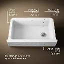 Kohler 29825-CM6 Cairn 1 Basin 36 Faceted Decor Aprn