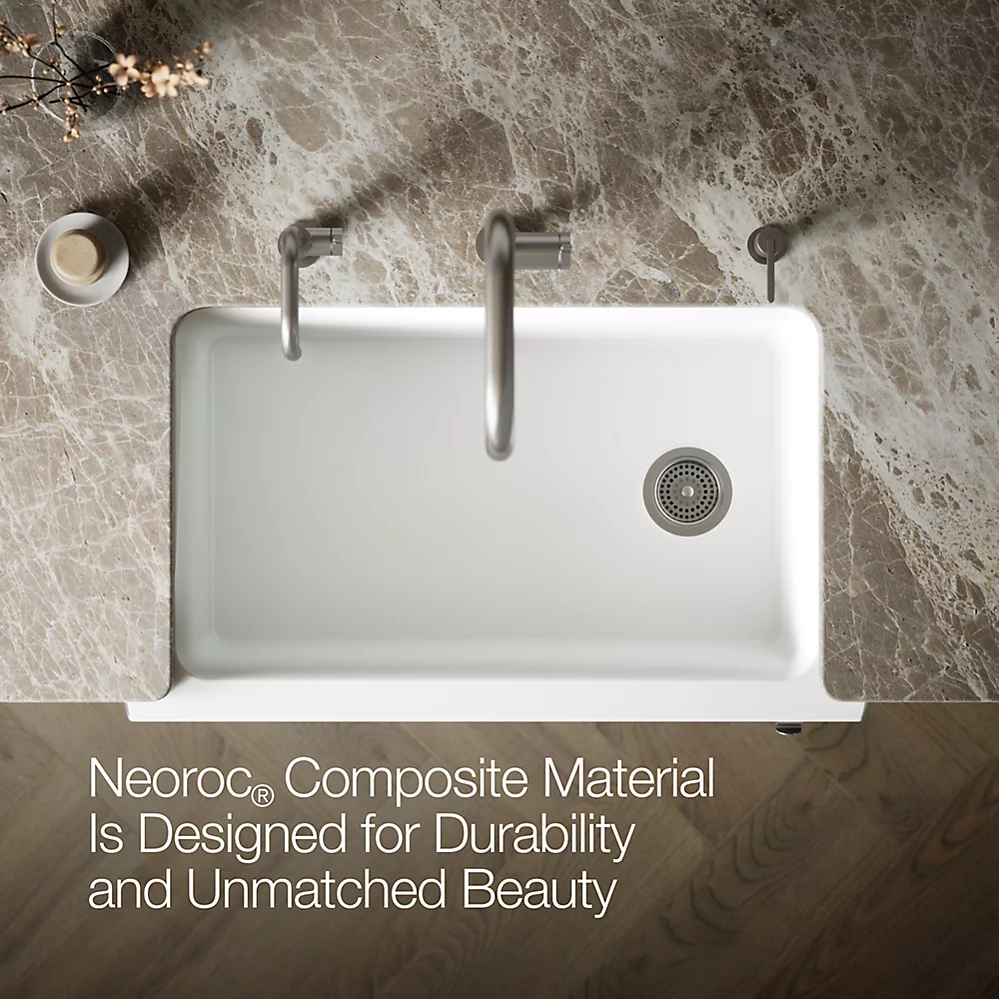 Kohler 29825-CM6 Cairn 1 Basin 36 Faceted Decor Aprn