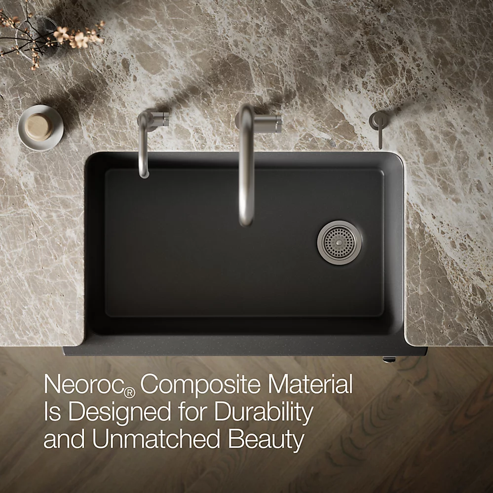 Kohler 29825-CM7 Cairn 1 Basin 36 Faceted Decor Aprn