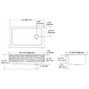 Kohler 29825-CM7 Cairn 1 Basin 36 Faceted Decor Aprn