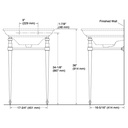 Kohler 30007-BN Memoirs Console Legs 24In Stately