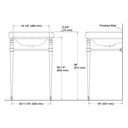 Kohler 30009-BN Memoirs Console Legs 24In Classic