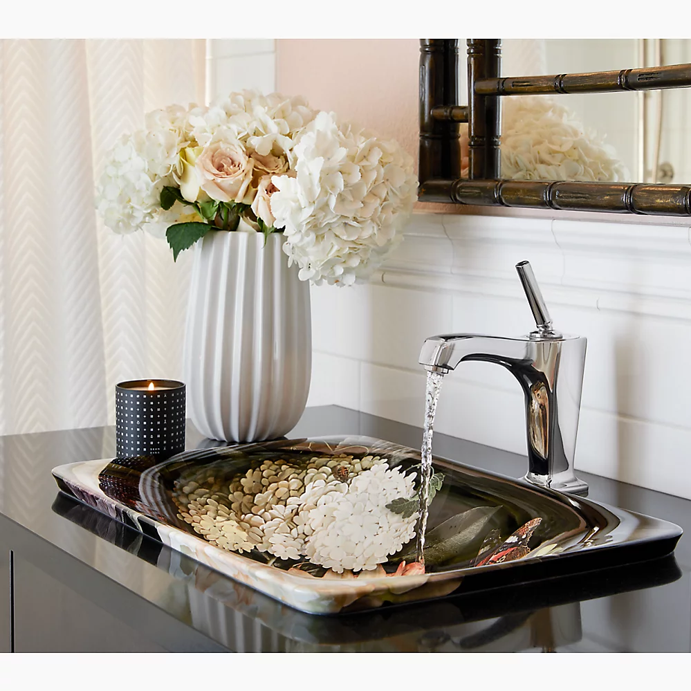 Kohler 30334-DM1-0 Dutchmaster Blush Floral Rectangle Lav