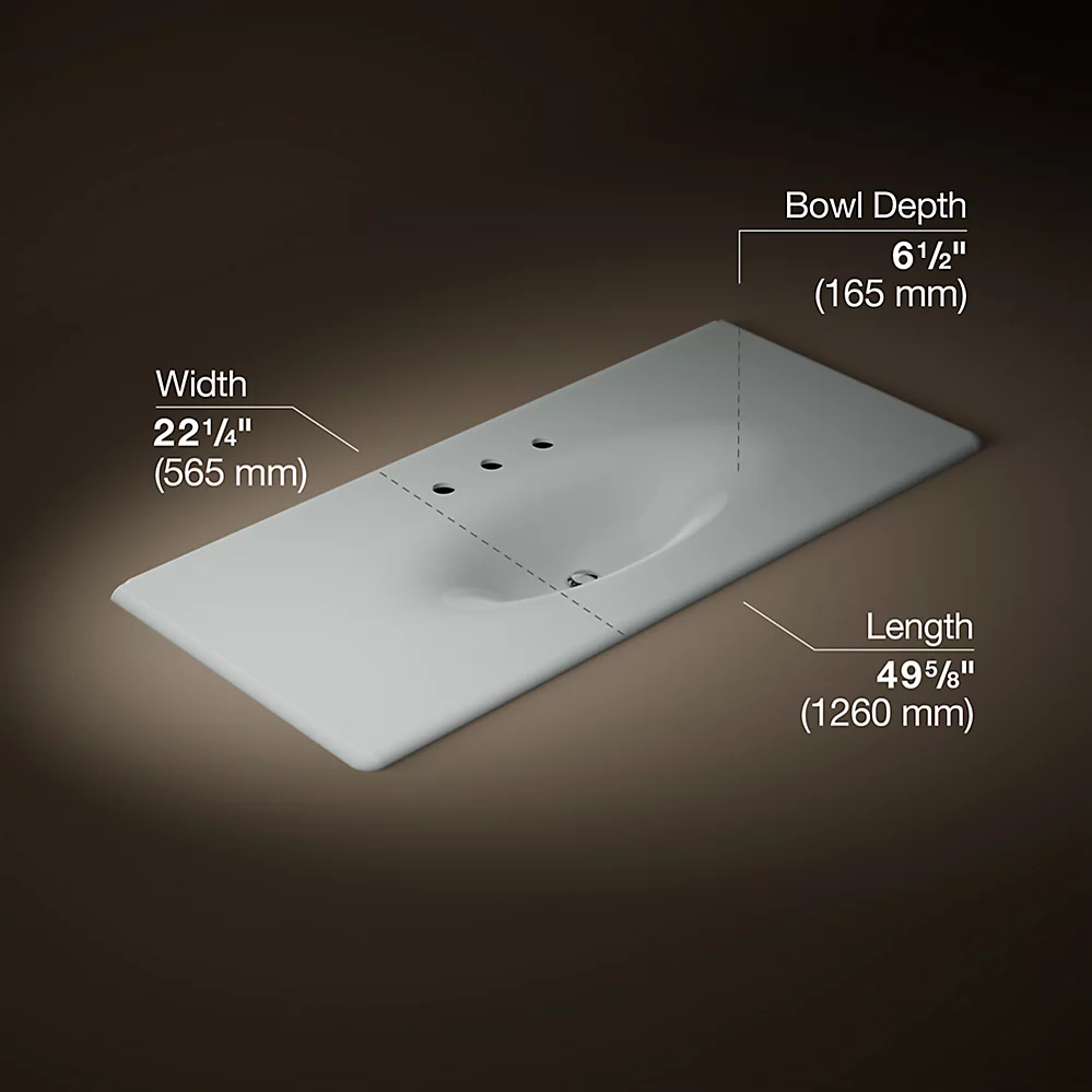 Kohler 3053-8-95 Iron/Impressions Ci Itb, 49 In, 8Cc