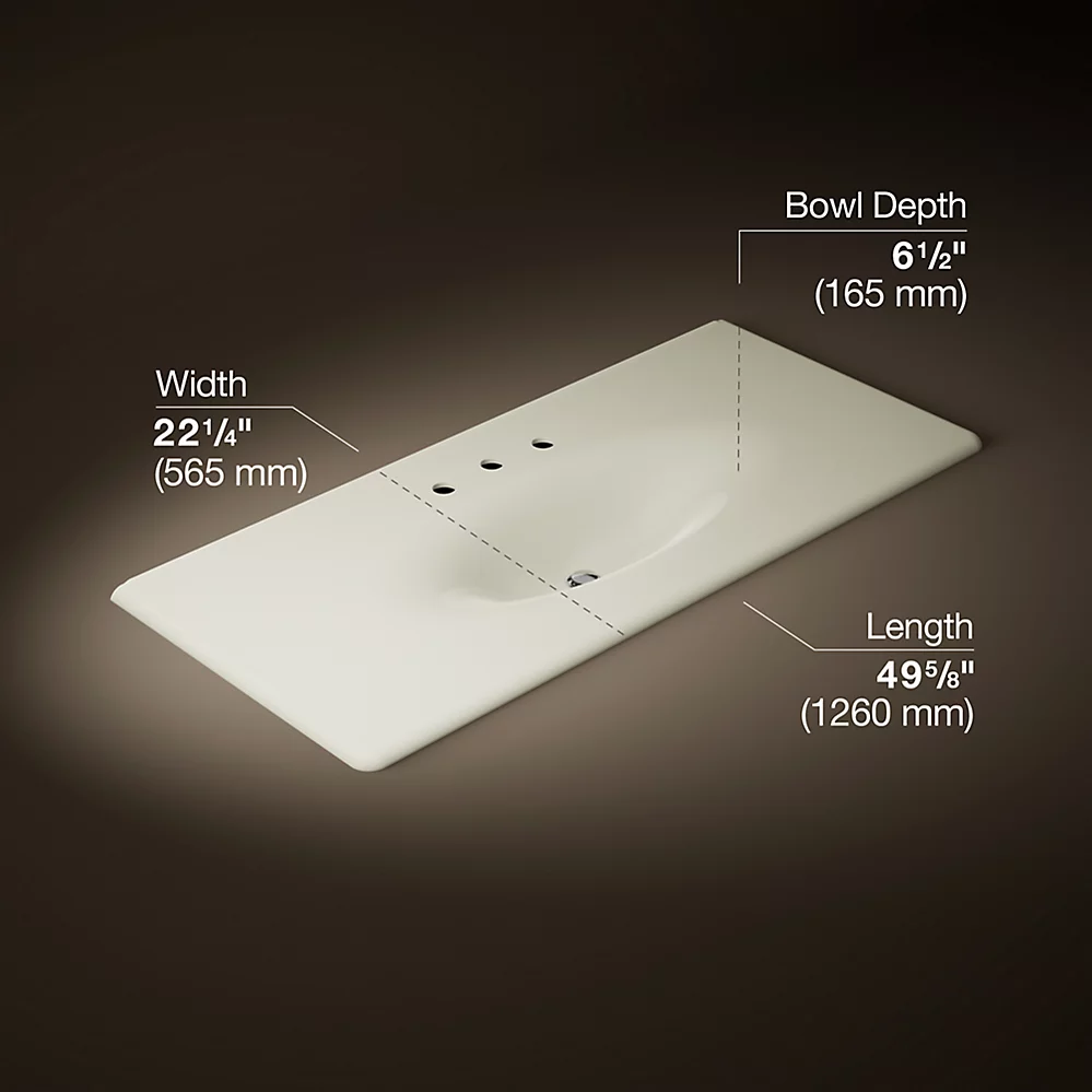 Kohler 3053-8-96 Iron/Impressions Ci Itb, 49 In, 8Cc