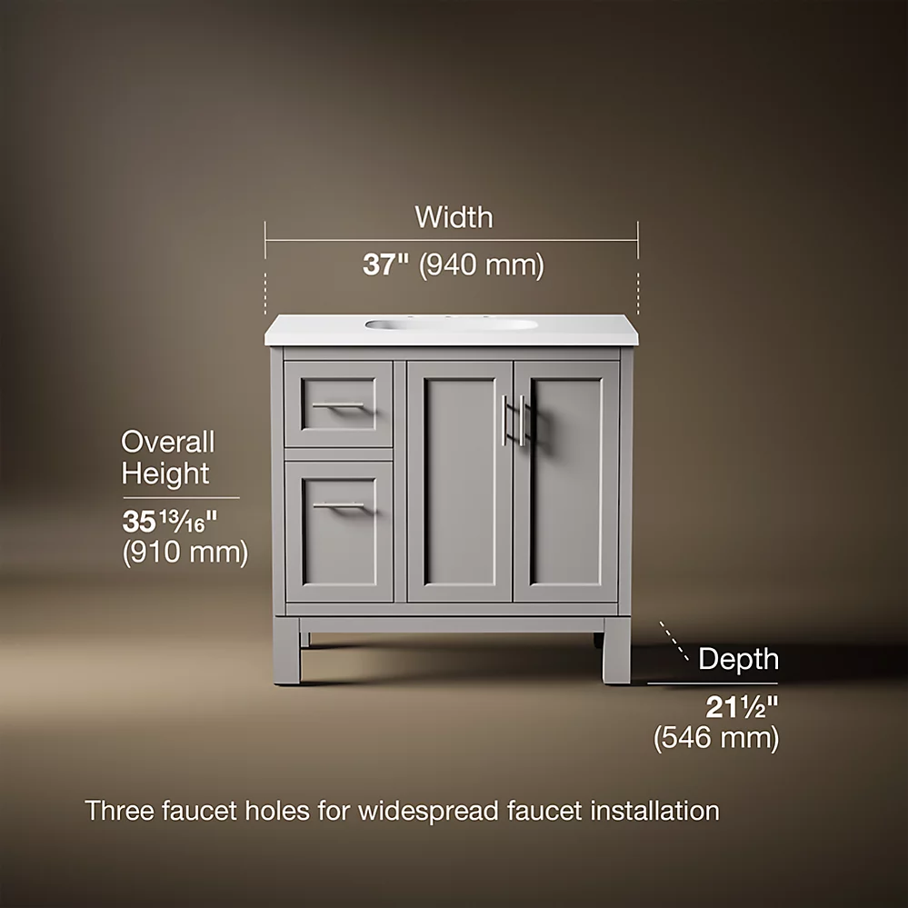 Kohler 31244-ASB-1WT Quo Vanity 36 Inches