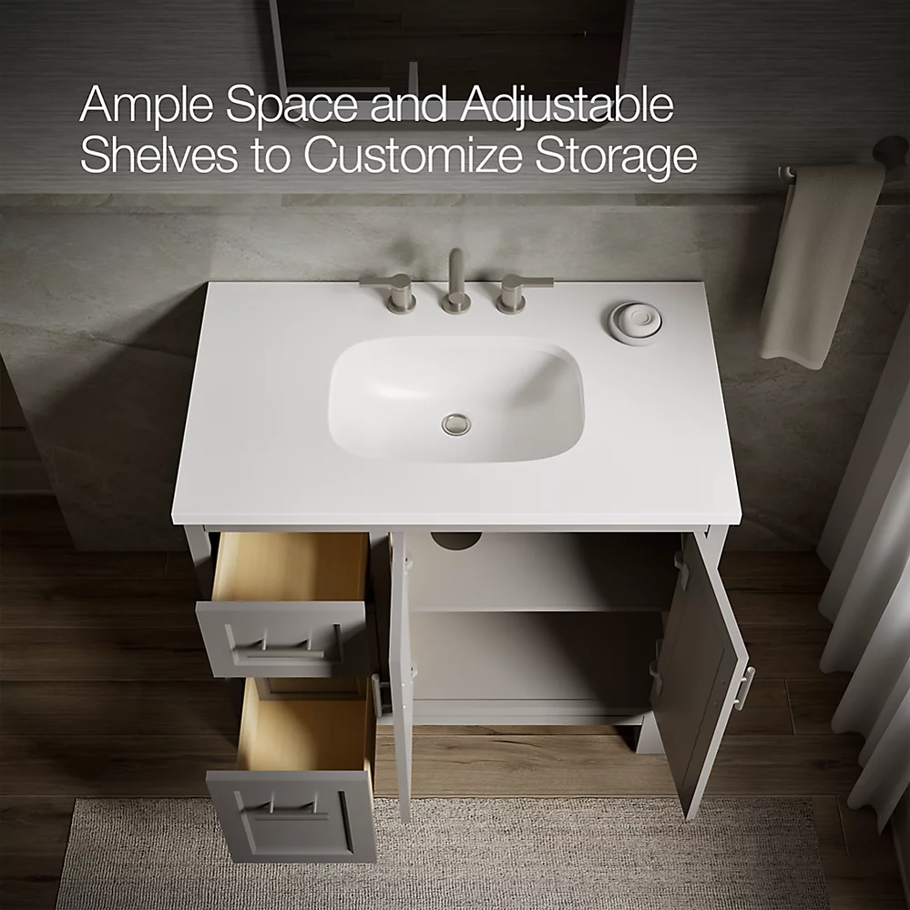 Kohler 31244-ASB-1WT Quo Vanity 36 Inches