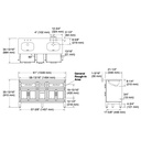 Kohler 31246-ASB-1WT Quo Vanity 60 Inches