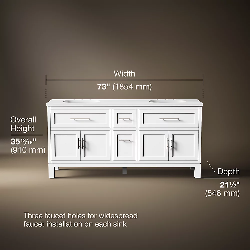 Kohler 31247-ASB-0 Quo Vanity 72 Inches