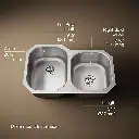 Kohler 3150-NA Undertone Dbl Lg/Med Ss Sink, Rh