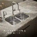 Kohler 3150-NA Undertone Dbl Lg/Med Ss Sink, Rh