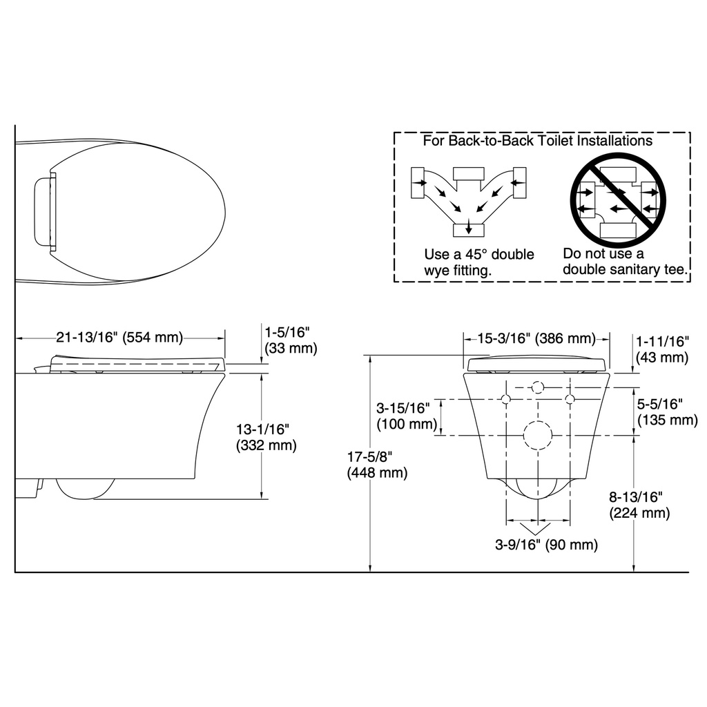 Kohler 31539-7 Veil Wall Hung Eb Bowl