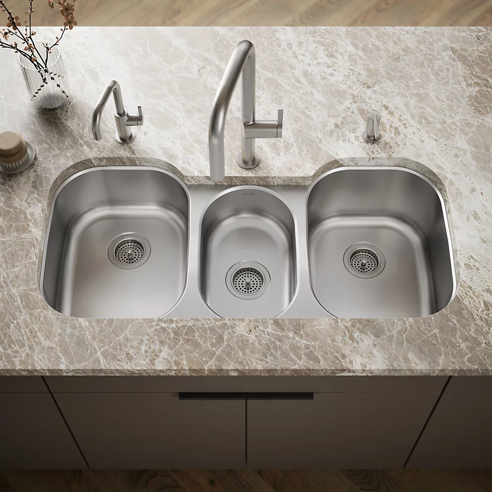 Kohler 3166-NA Undertone Triple Ss Sink, Rh