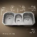 Kohler 3166-NA Undertone Triple Ss Sink, Rh