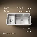 Kohler 3174-L-NA Undertone Hi/Low Ss Sink, Lh