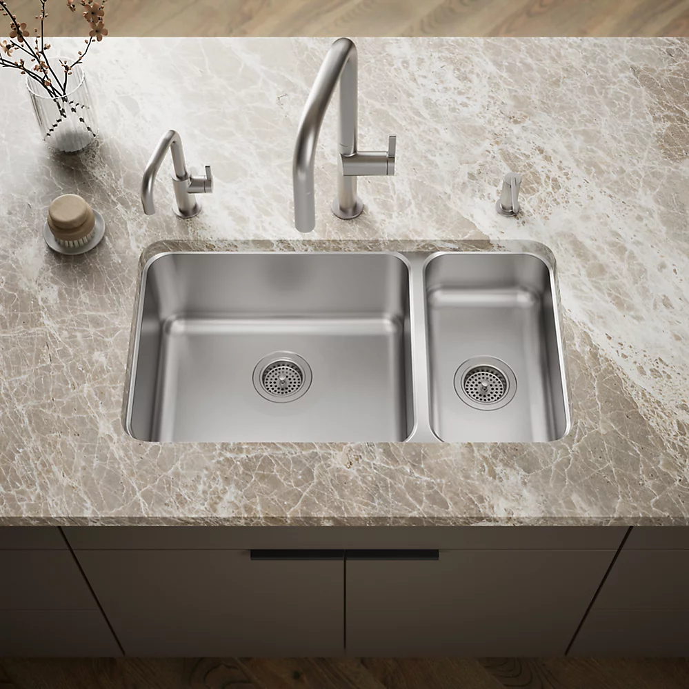 Kohler 3174-NA Undertone Hi/Low Ss Sink, Rh