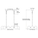 Kohler 31766-CH10-2GL Bellera 10 Light Linear Chandelier