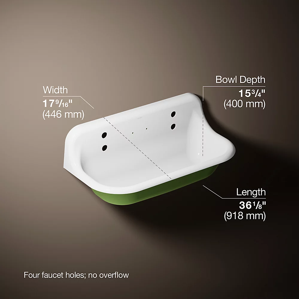 Kohler 3200-PFG-0 Brockway 3' Wash Sink