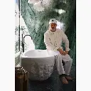 Kohler 32131-HW1 Landshapes Freestanding Bath