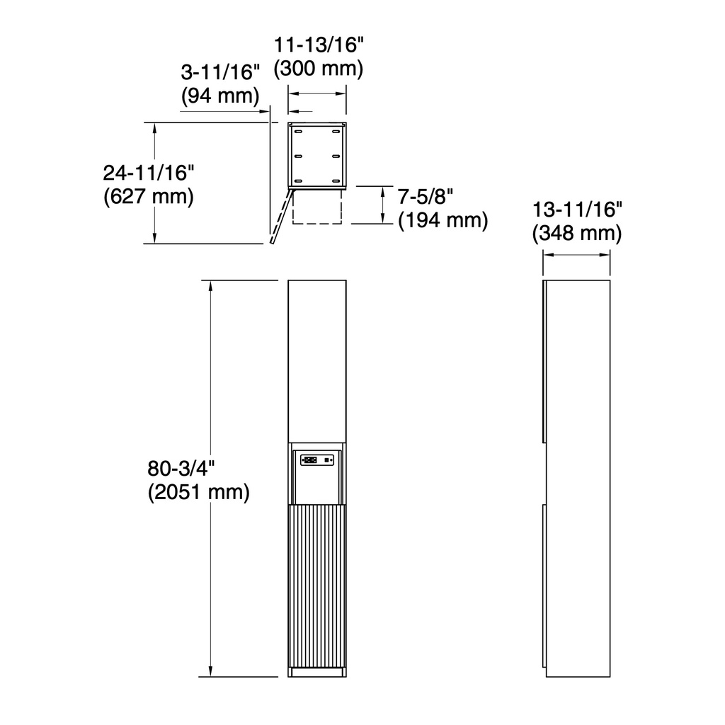 Kohler 32164-0 Spacity Tall Tower W/ Mirror