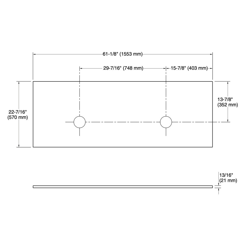 Kohler 32316-HEL Landshapes 60 Top