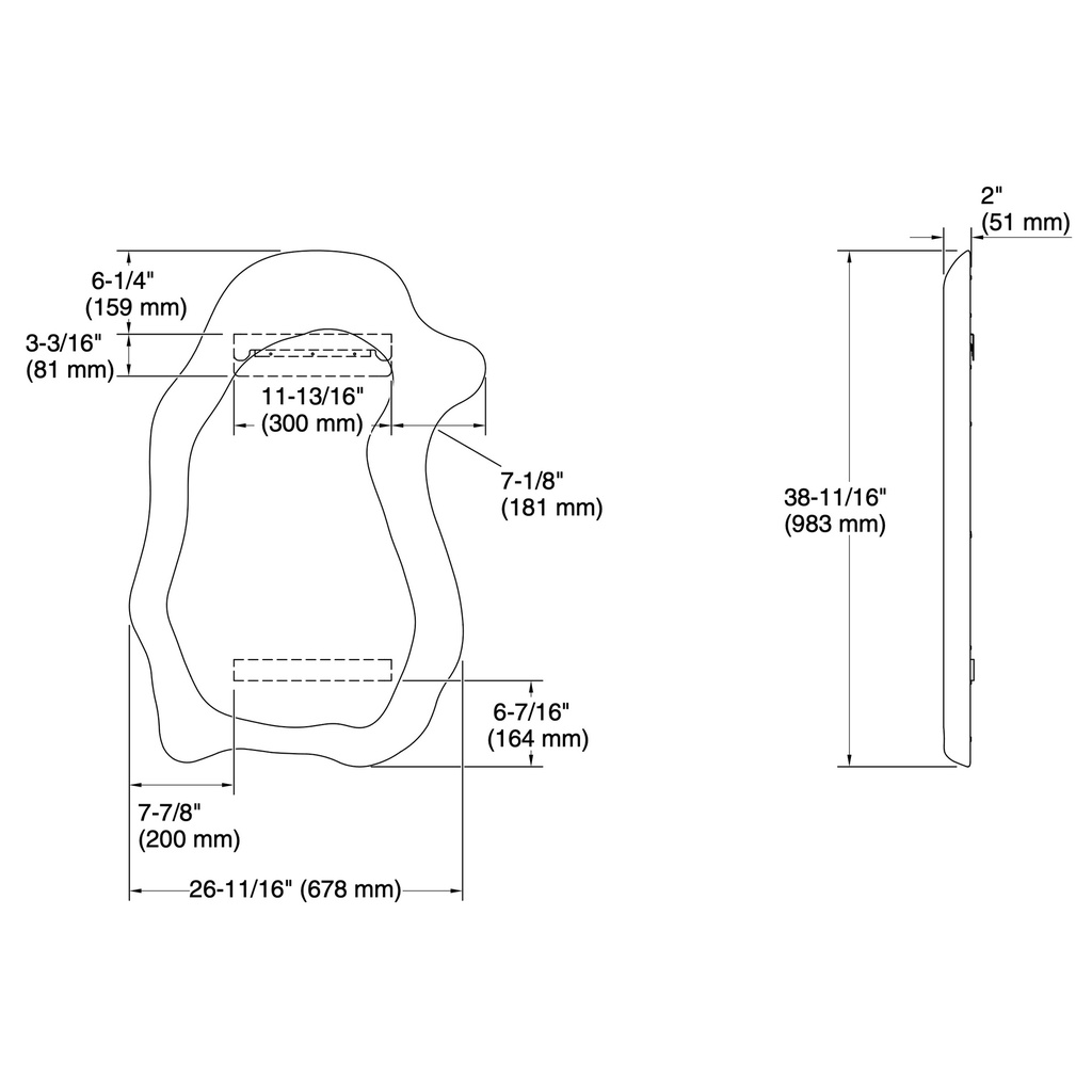 Kohler 32317-STH Landshapes Mirror 39 X 27