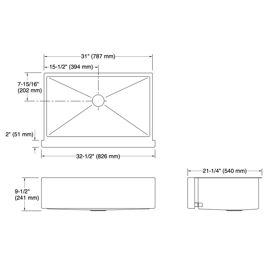 Kohler 33157-NA Strive 32.5 Apron Front