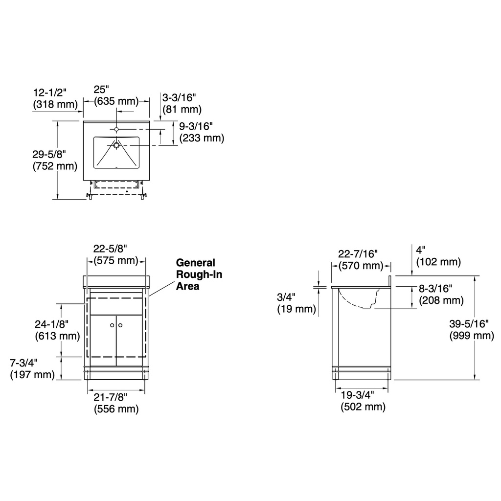 Kohler 33264-DWG 24 Alouette Vanity Set