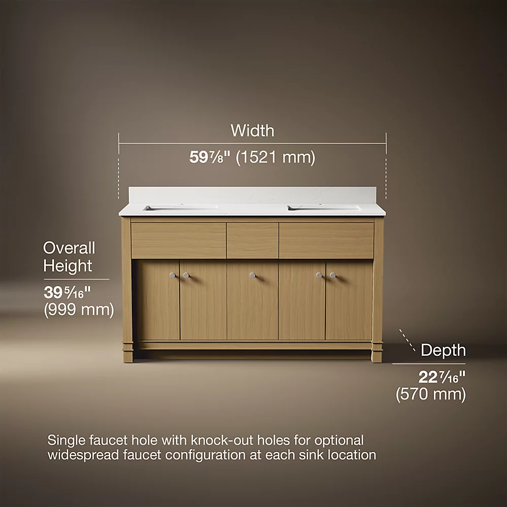 Kohler 33293-WEK 60 Alouette Vanity Set