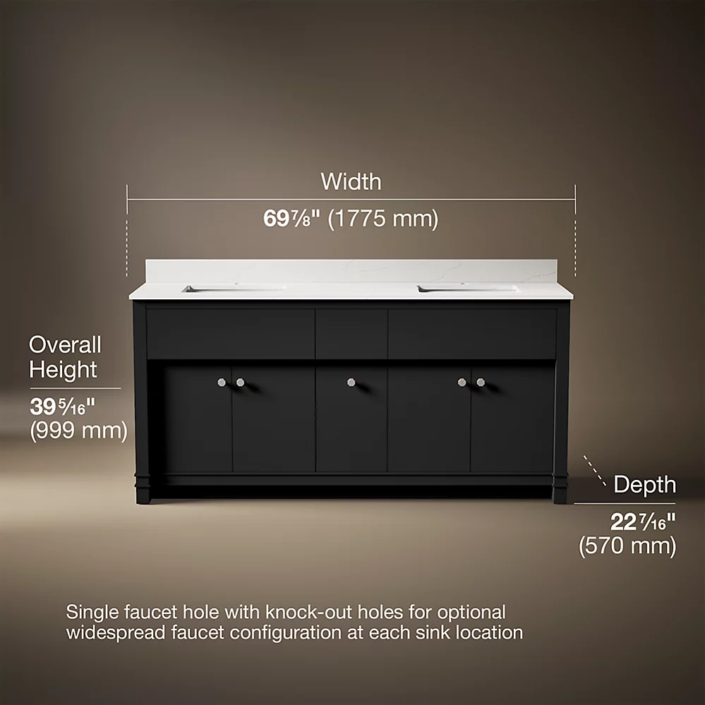 Kohler 33294-DWG 72 Alouette Vanity Set