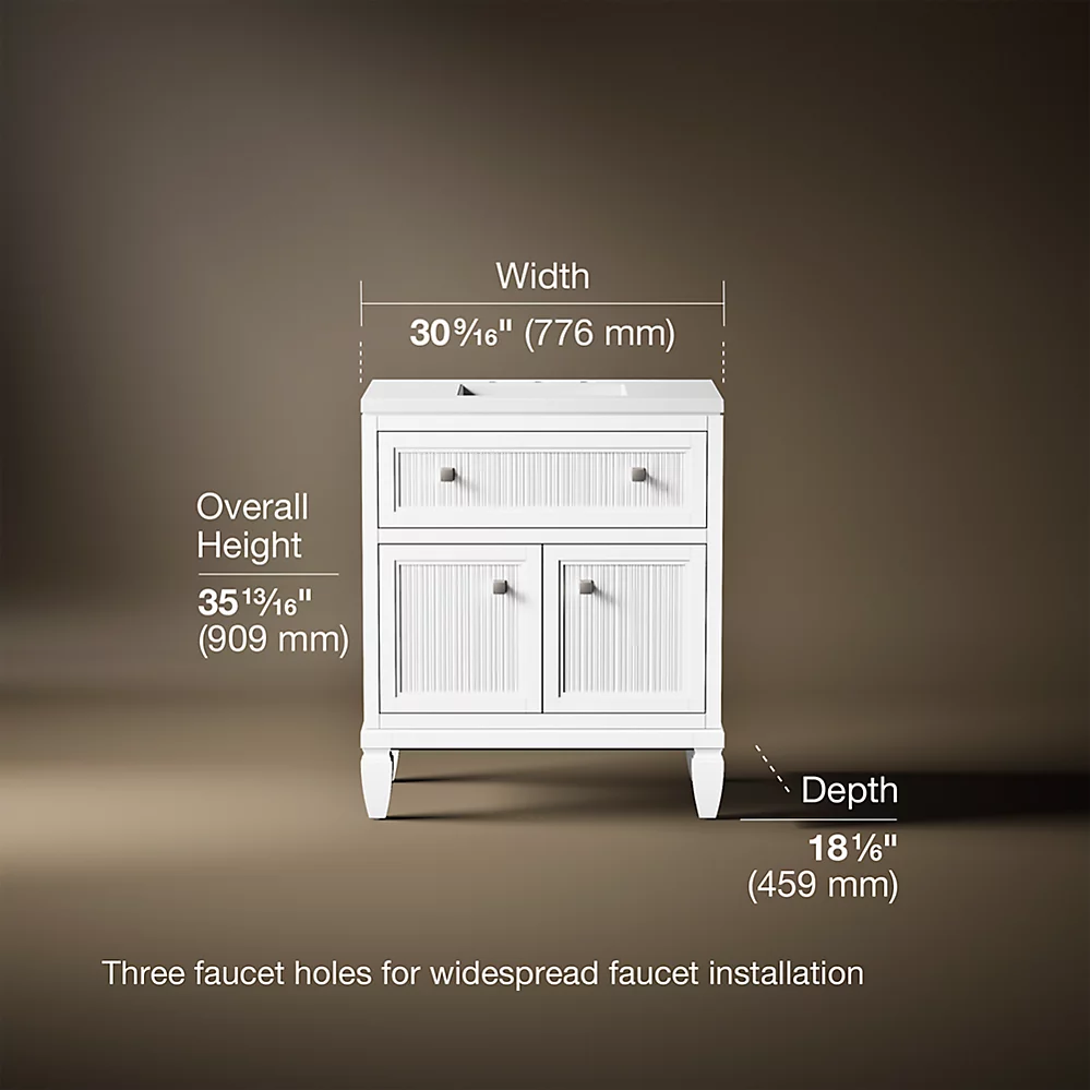 Kohler 33536-ASB-0 Hearthaven Vanity 30 Inches