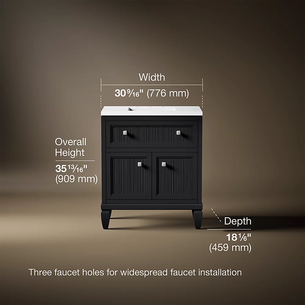 Kohler 33536-ASB-1WX Hearthaven Vanity 30 Inches