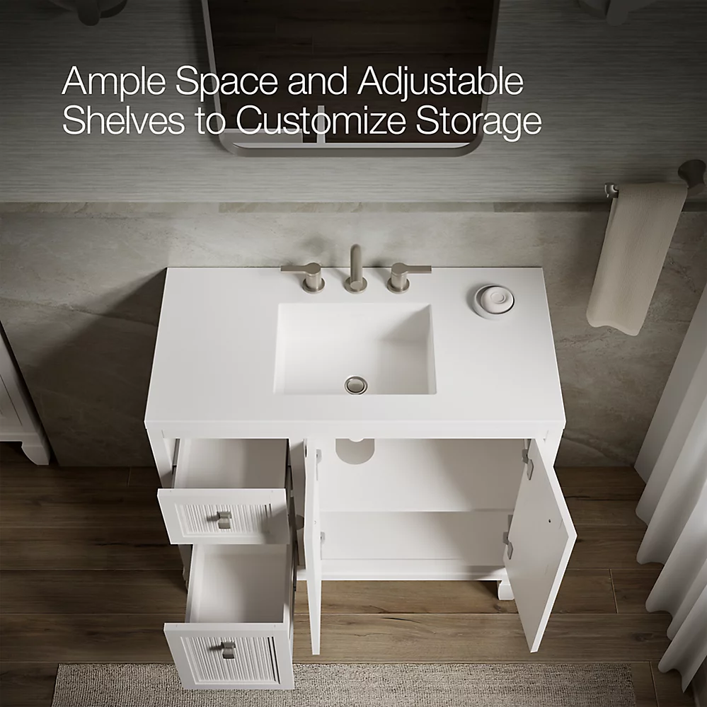 Kohler 33537-ASB-0 Hearthaven Vanity 36" White